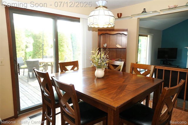 19230 Augusta Ct, Livonia, MI 48152 - dining room featuring vaulted ceiling