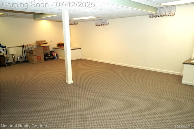 19230 Augusta Ct, Livonia, MI 48152 - finished basement featuring carpet and baseboards