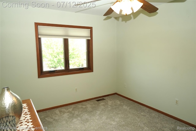19230 Augusta Ct, Livonia, MI 48152 - carpeted spare room featuring ceiling fan and baseboards