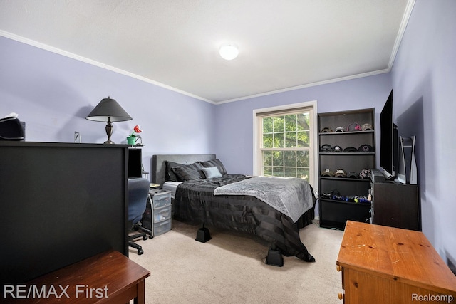 38683 Bayside Ct Unit 118, Clinton Township, MI 48038 - bedroom with ornamental molding and carpet flooring