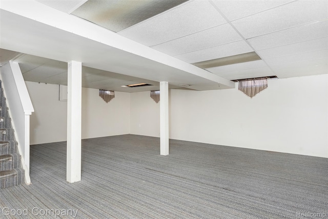 2931 N Main St, Royal Oak, MI 48073 - finished below grade area featuring carpet flooring and stairway