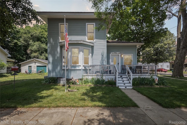 204 W Caroline St, Bellevue, MI 49021 - view of front of property featuring a front yard
