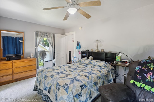 204 W Caroline St, Bellevue, MI 49021 - carpeted bedroom featuring ceiling fan