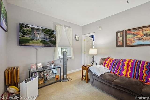 204 W Caroline St, Bellevue, MI 49021 - living area with carpet and baseboards