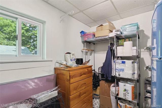 204 W Caroline St, Bellevue, MI 49021 - spacious closet with a drop ceiling
