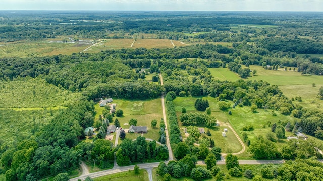 8756 Portage Lake Rd, Munith, MI 49259 - aerial view of property and surrounding area with rural landscape