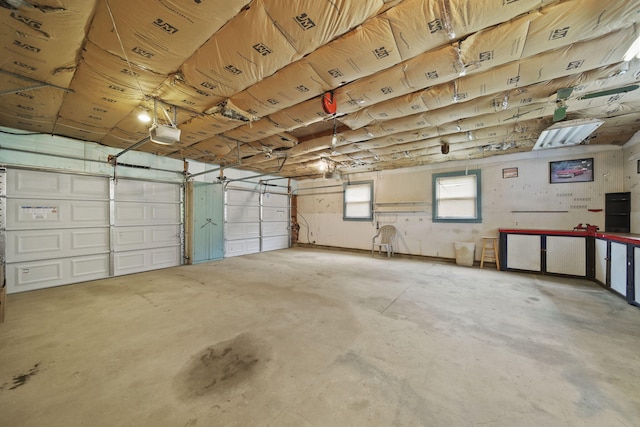 8756 Portage Lake Rd, Munith, MI 49259 - garage featuring a garage door opener