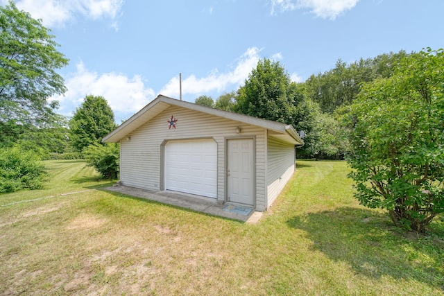 8756 Portage Lake Rd, Munith, MI 49259 - detached garage with driveway