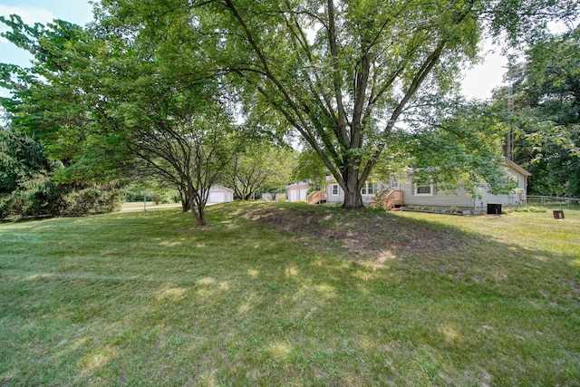 8756 Portage Lake Rd, Munith, MI 49259 - view of green lawn with an outbuilding