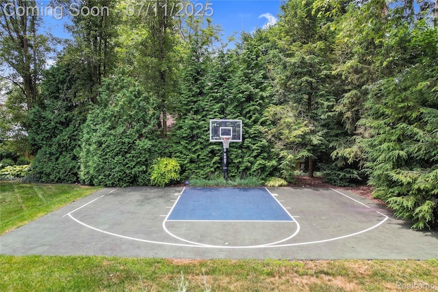 425 Fairfax St, Birmingham, MI 48009 - view of sport court featuring basketball court and a lawn