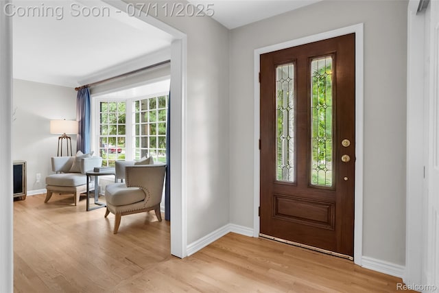 425 Fairfax St, Birmingham, MI 48009 - foyer featuring baseboards and light wood-type flooring