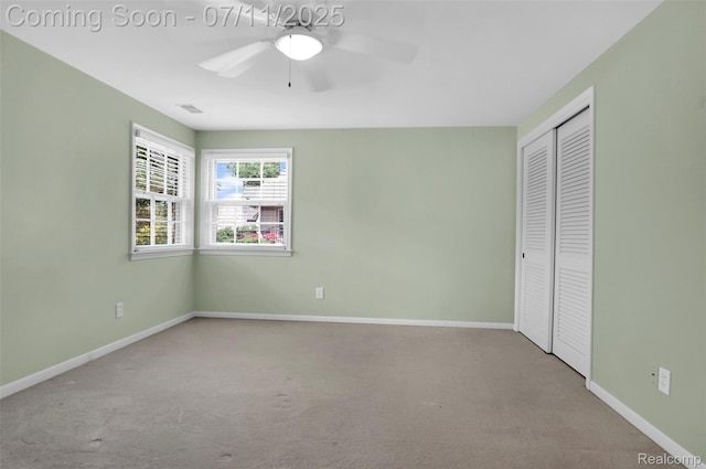 425 Fairfax St, Birmingham, MI 48009 - unfurnished bedroom featuring carpet flooring, a closet, and a ceiling fan