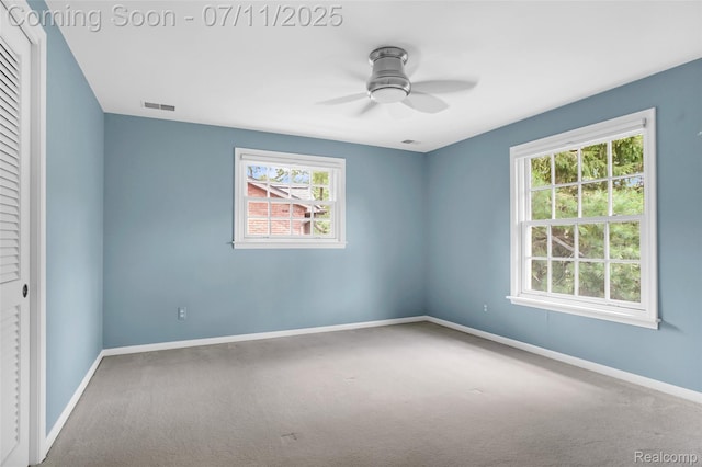 425 Fairfax St, Birmingham, MI 48009 - unfurnished bedroom with carpet flooring, a closet, and ceiling fan
