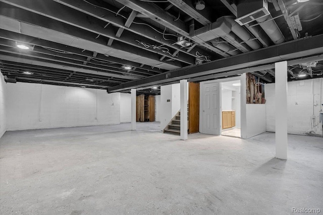19155 Gallagher St, Detroit, MI 48234 - finished basement featuring stairs