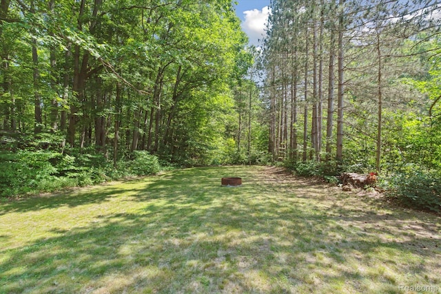 3416 Abbottsford Rd, Clyde, MI 48049 - view of green lawn featuring a view of trees