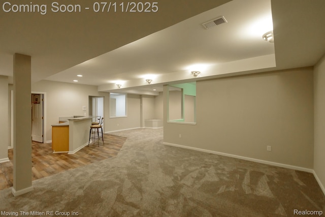 61001 Evergreen Ct, South Lyon, MI 48178 - finished below grade area with carpet flooring and recessed lighting