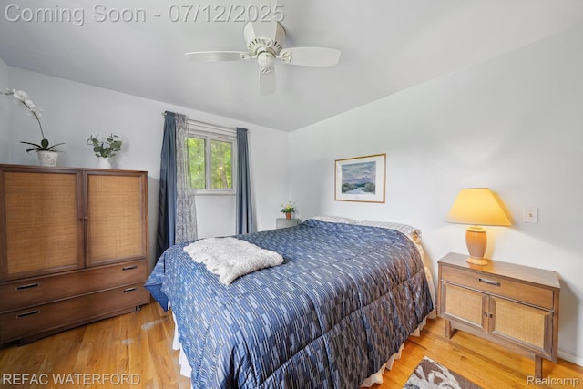 11857 Ely Rd, Davisburg, MI 48350 - bedroom featuring light wood-style floors and ceiling fan
