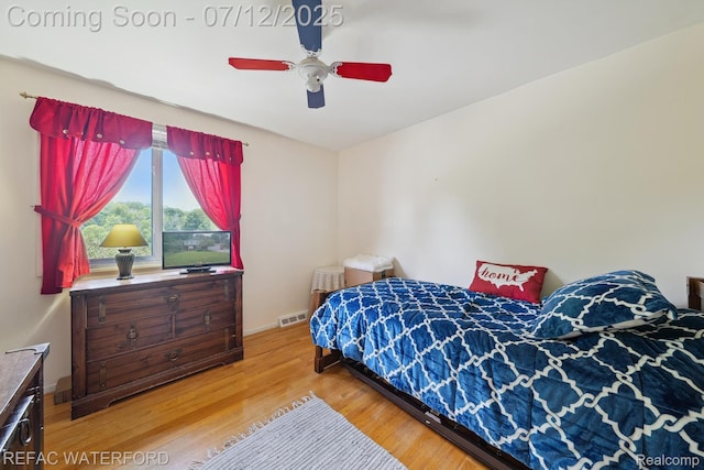 11857 Ely Rd, Davisburg, MI 48350 - bedroom featuring wood finished floors and ceiling fan