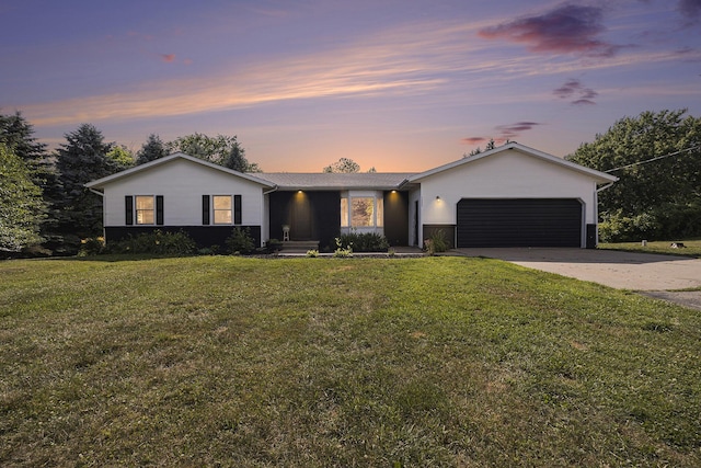 14555 Fruit Ridge Ave, Kent City, MI 49330 - view of front of home with an attached garage, driveway, and a yard