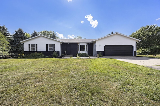 14555 Fruit Ridge Ave, Kent City, MI 49330 - single story home featuring an attached garage, driveway, and a front yard