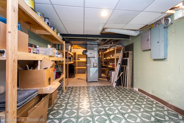 3845 Beechcrest, Rochester Hills, MI 48309 - storage room featuring electric panel and heating unit