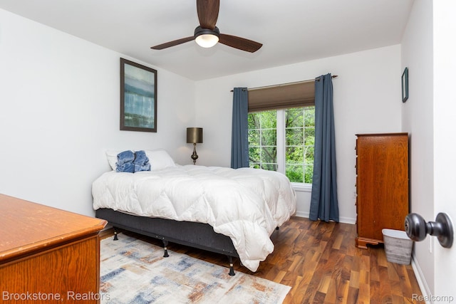 3845 Beechcrest, Rochester Hills, MI 48309 - bedroom featuring wood finished floors and ceiling fan