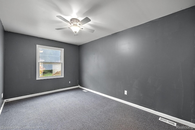 8873 Lagoon Dr, Brighton, MI 48116 - unfurnished room with ceiling fan and carpet flooring