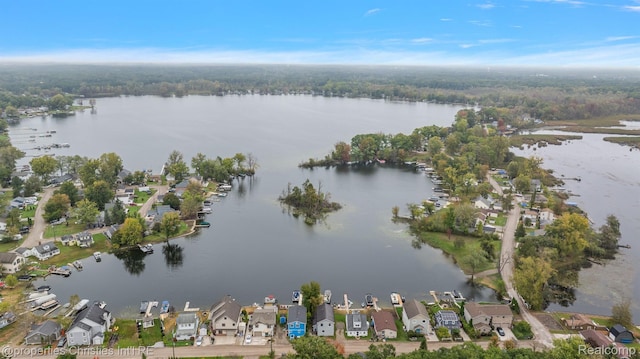 8873 Lagoon Dr, Brighton, MI 48116 - aerial view of property's location with a nearby body of water and nearby suburban area