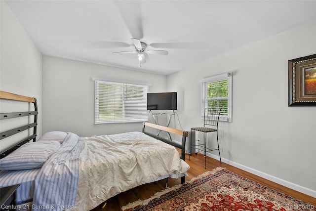 45055 Mcbride Ave, Van Buren, MI 48111 - bedroom featuring wood finished floors and ceiling fan
