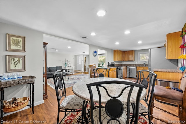 45055 Mcbride Ave, Van Buren, MI 48111 - dining space featuring recessed lighting and light wood finished floors