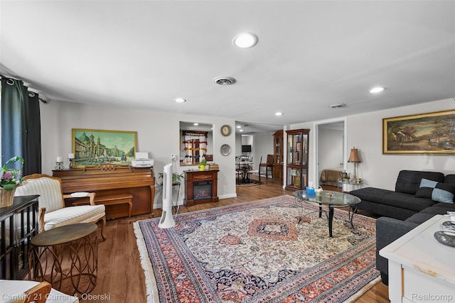 45055 Mcbride Ave, Van Buren, MI 48111 - living room featuring wood finished floors and recessed lighting