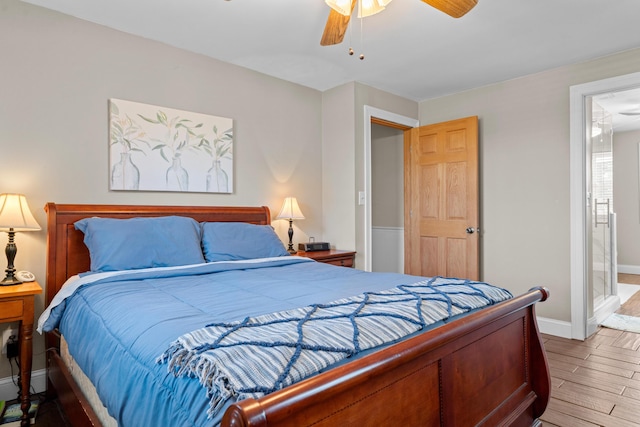 5160 Barker Rd, Jonesville, MI 49250 - bedroom with wood finished floors and ceiling fan