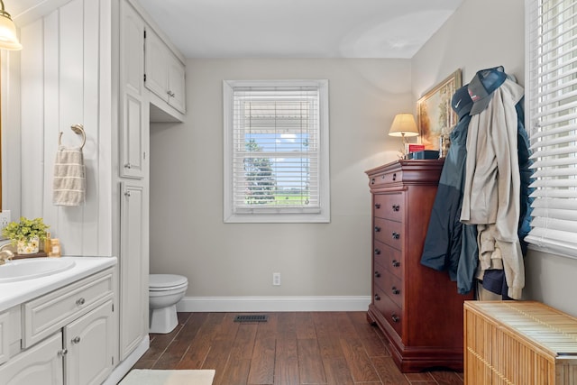 5160 Barker Rd, Jonesville, MI 49250 - bathroom with vanity and wood finished floors