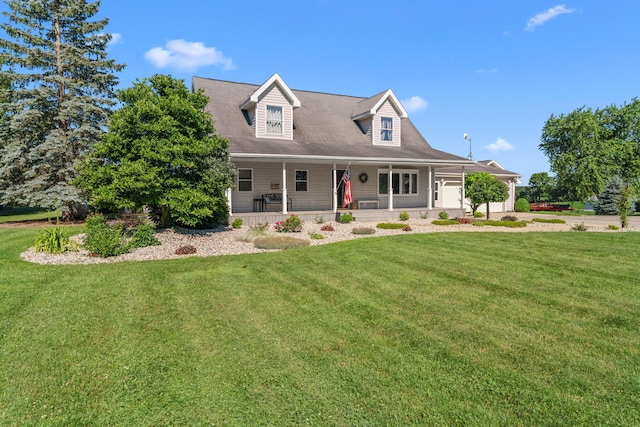 5160 Barker Rd, Jonesville, MI 49250 - view of front of house with covered porch and a front lawn