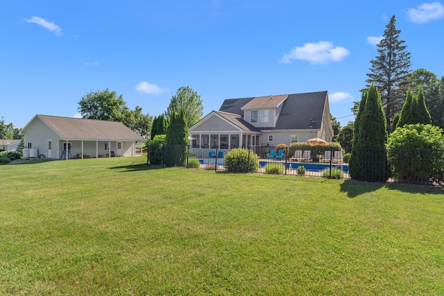 5160 Barker Rd, Jonesville, MI 49250 - rear view of property with a sunroom