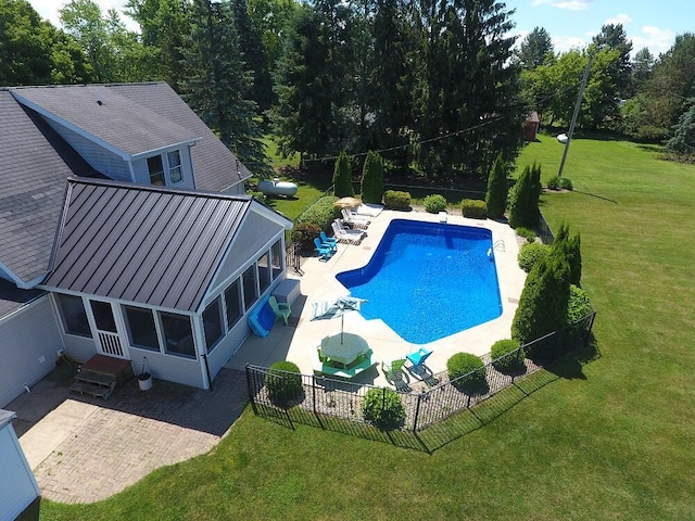 5160 Barker Rd, Jonesville, MI 49250 - view of pool with a patio and entry steps