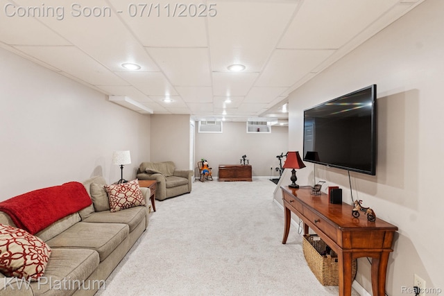 4317 Vassar Dr, Troy, MI 48085 - carpeted living room with recessed lighting