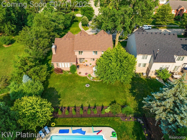 4317 Vassar Dr, Troy, MI 48085 - bird's eye view of a pool area