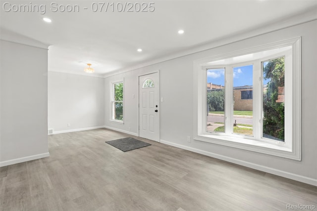 19777 Santa Rosa Dr, Detroit, MI 48221 - foyer with recessed lighting and light wood-type flooring
