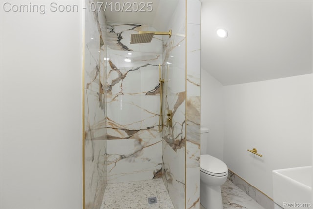 19777 Santa Rosa Dr, Detroit, MI 48221 - bathroom featuring a marble finish shower and marble finish flooring