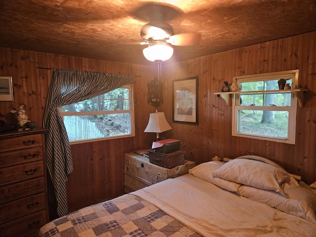 1936 W Cleveland, New Era, MI 49446 - bedroom with wood walls