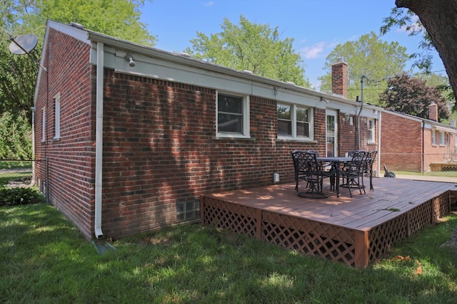 29687 Westfield St, Livonia, MI 48150 - deck featuring outdoor dining space and a lawn