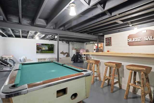 29687 Westfield St, Livonia, MI 48150 - playroom featuring concrete floors and billiards