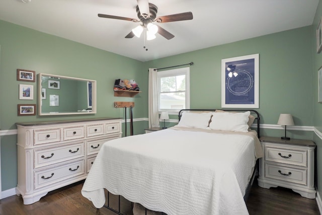 29687 Westfield St, Livonia, MI 48150 - bedroom with dark wood-type flooring and ceiling fan