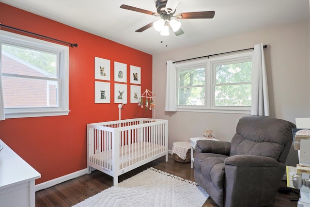 29687 Westfield St, Livonia, MI 48150 - bedroom with wood finished floors and ceiling fan