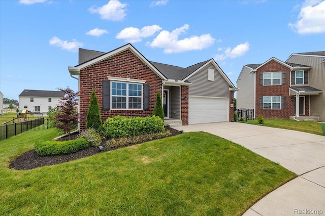 58565 Westmoore Cir, New Haven, MI 48048 - view of front facade with brick siding and driveway