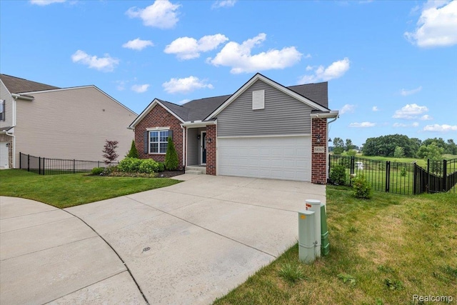 58565 Westmoore Cir, New Haven, MI 48048 - view of front of property featuring brick siding, an attached garage, and driveway