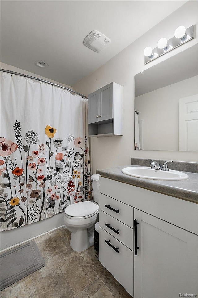 58565 Westmoore Cir, New Haven, MI 48048 - bathroom with vanity and stone finish floors