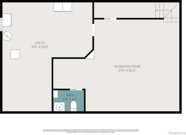 1820 W Longmeadow Rd, Trenton, MI 48183 - view of property floor plan