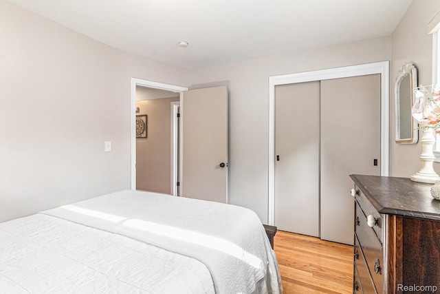 1820 W Longmeadow Rd, Trenton, MI 48183 - bedroom with light wood finished floors and a closet